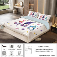 Juego De Cama Merry Christmas Con Patrón De Santa Claus Para Adolescentes Y Adultos Decoración De Habitación Festiva Regalo De Navidad 3 Piezas Poliéster 90gsm - details 3