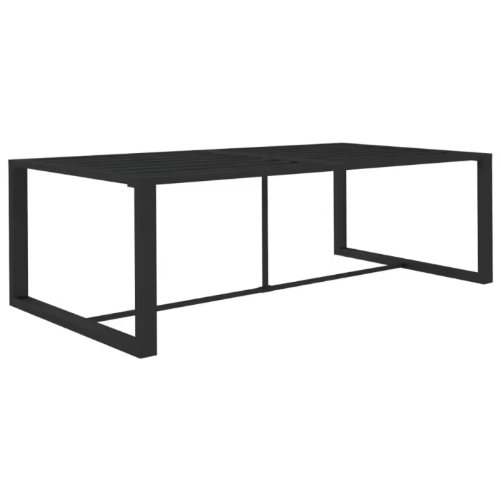 vidaXL Mesa de comedor de jardín aluminio gris antracita 120x60x66cm - 1