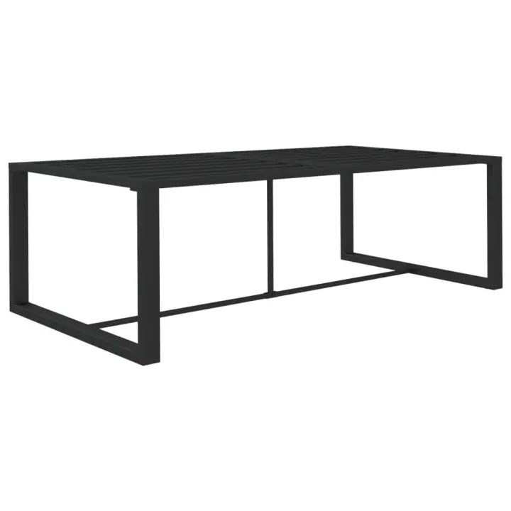 vidaXL Mesa de comedor de jardín aluminio gris antracita 120x60x66cm - 1