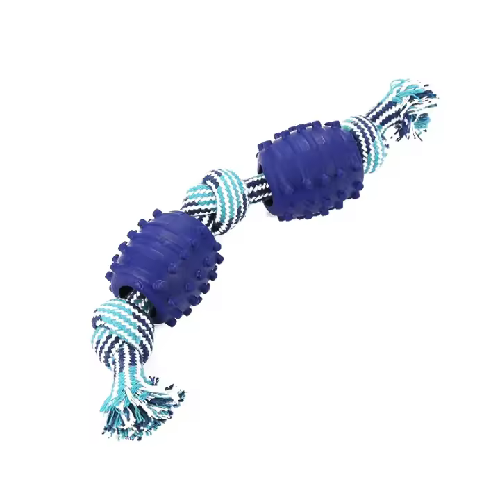 Juguete De Mordedor Para Perros Pequeños Rope De Algodón Resistente a Morder Juego Interactivo Para Limpieza De Dientes Y Diversión - 1