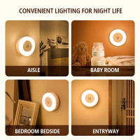 Lámpara De Noche LED 0.6W Recargable Y Magnética Para Bebé Y Dormitorio Luz Táctil Dimmable Para Cocina Y Estudio Fuente De Alimentación DC Material Del Cuerpo ABS - details 9
