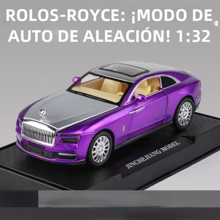 Coche De Juguete Rolls Royce SPECTRE 1:32 Con Sonido Y Luz Aleación De Metal Regalo Para Niños Colección A848 - 1
