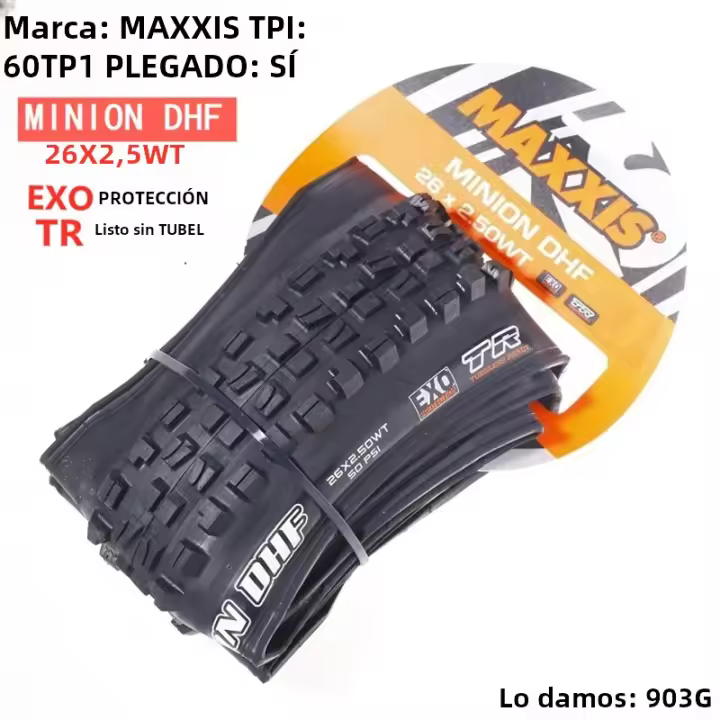 Pneumáticos De Bicicleta Maxxis Minion DHF M301Ru Plegables Para Downhill Resistencia Mayor Color Y Tamaño Variados Para Montaña - 1