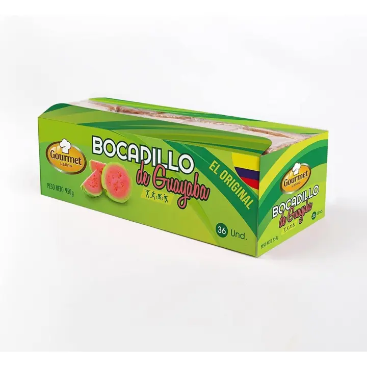 Pack de 36 Bocadillos de Guayaba - 950 g - Sabor Dulce - Alto Contenido en Vitamina C - Aporta una Dosis Extra de Energía - Propiedades Digestivas - Ideal para Deportistas - Gourmet Latino - 1