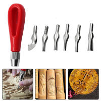 7pcs Herramienta De Grabado En Madera Chispa Redonda Profunda Acero 45 Herramienta De Grabado Para Carpintería Y Trabajos Manuales - details 3