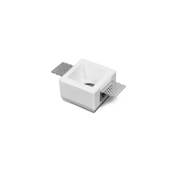 Ledkia Aro Downlight Integración Escayola/Pladur Cuadrado para Bombilla LED GU10 / GU5.3  Corte 83x83 mm UGR17 Blanco - 1