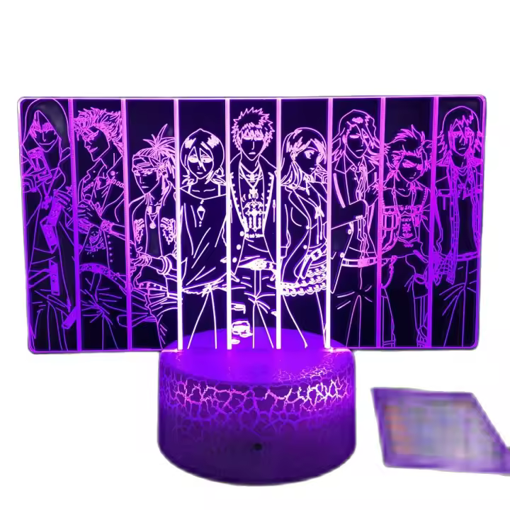 Lámpara Nocturna LED 3D Anime Bleach Para Decoración De Habitación Infantil Luz De Noche Para Niños Regalo Para Estudio - 1
