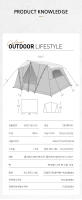 Mobi Garden Carpa De Algodón Para Acampar Era205 Con Sello De Tierra Exclusivo Para 3-4 Personas Doble Capa Material De Aluminio - details 12