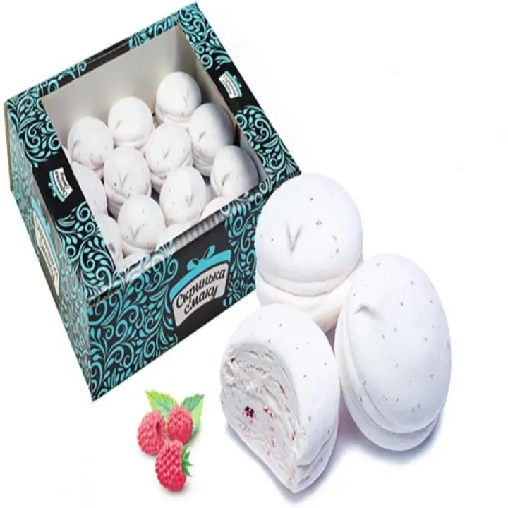 ZEFIR CON TROCITOS DE FRAMBUESA CKPUHBKA CMAKY CA: Zehir con frambuesa, suave y delicioso. - 1