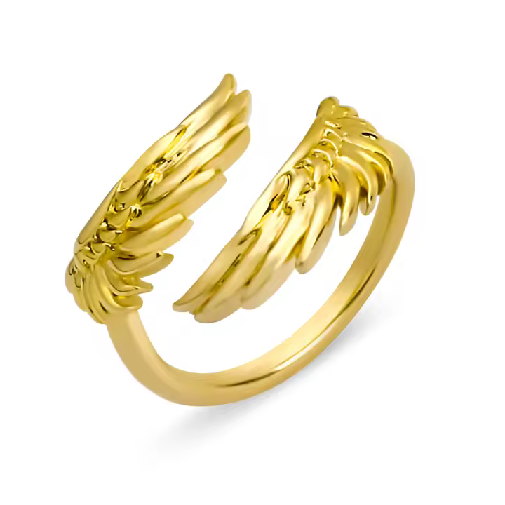 Encanto Anillo de lazo para mujer, estilo elegante, chapado en cobre de 14 quilates, con flor. - 1