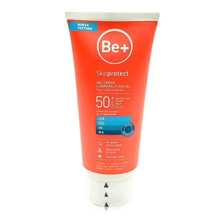 BE+ SkinProtect Gel Crema corporal y facial SPF50+ (100ml) ✅ Entrega 24/72h - 1