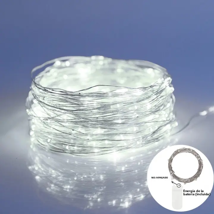 Guirnalda De Luces LED Blanca Operada Por Batería Para Decoración De Navidad Fiesta Bodas Año Nuevo Enlace De 1000 Piezas - 1