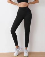Pantalones De Yoga Para Mujer Selloso Compresión Leggings De Entrenamiento Con Control Abdominal Alto Cinturón Deporte Alimenticio Gimnasio Ropa De Ejercicio - details 14
