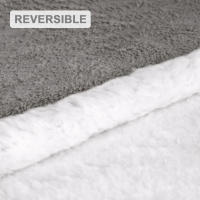 Manta Grande Caliente, Cómoda, Multiusos para Cama, Sofá Manta Borreguito Color Aleatorio Sherpa Reversible 130*160 cm. Aleatory color. - details 1