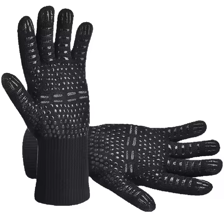 Guantes para Horno BBQ, 1 Par, Resistentes al Calor 800 °C, Antideslizantes para Parrilla - 1