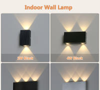 Lámpara De Pared LED Moderna En Aluminio Brushed Negro/Oro Iluminación Dual Para Dormitorio Y Sala De Estar Decoración Tendencia 2024 Incluye Bombillas Montaje En Pared - details 0