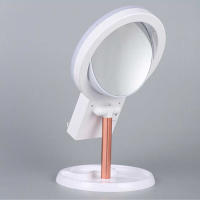 Espejo De Maquillaje Para Mesa Rotable 10x/1x Con Luz Estilo Ins Portátil Interruptor Táctil De Ajuste Sin Fin Incluido - details 3