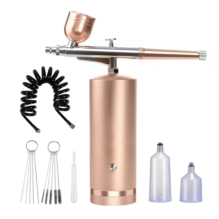 Pistola De Pulverización Portátil Para Uñas Con Compresor Airebrush Para Arte De Uñas Y Modelado Pintura Mini Sin Cable - 1