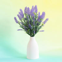 2pcs Lavanda Artificial Morada En Bouquet Decoración Para Bodas Y Navidad Accesorios Para Vaso Jardín Interior - details 7