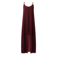 Vestido Largo Maxi Bohemio De Verano Para Mujer Sin Mangas Con Vuelos Y Bolsillos Estilo Casual Con Frontera Y Halter - details 9