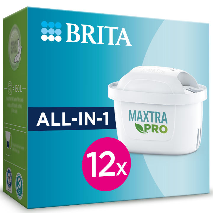 BRITA Filtro MAXTRA PRO All-in-1, Pack 4 | 6 | 12 unidades, Filtro de Agua Antical y PFAS, 150L por Cartucho, Menos Cal, Más Sabor, Más Sostenible
