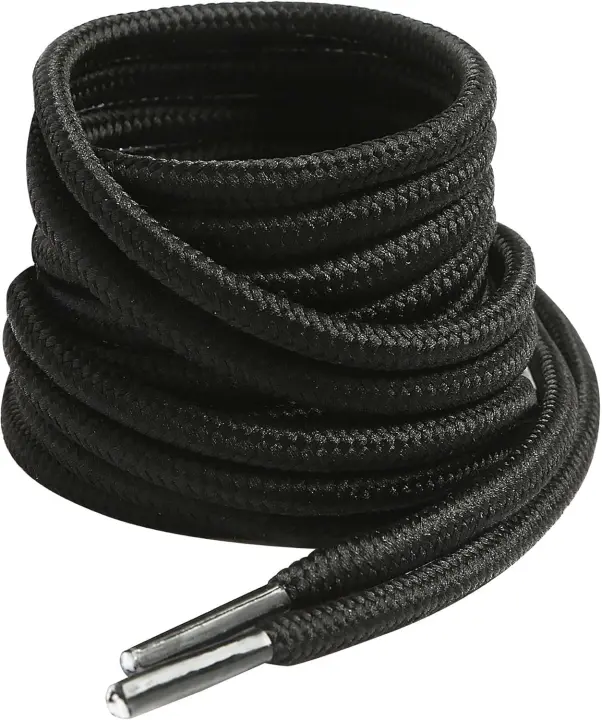 Cordones Redondos de Zapatos para Botas de Montaña, ø4 mm Cordones Zapatillas/Zapatos de Botas Trabajo, Cordones para Zapatos de Militares/Seguridad/Treking para Mujer o Hombre - 1