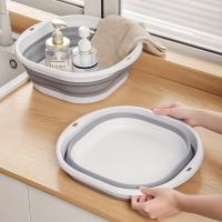 Tazón De Mano Plegable Multifuncional Para Viajes Y Camping Ecológico Espacioso Con Agujeros Para Colgar Y Anillo Antideslizante - details 1