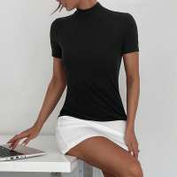 Vestido Ultra-corto De Estilo Elite Para Mujer En Primavera Y Verano Con Contraste De Colores Simple Para El Trabajo Y El Transporte Al Trabajo Con Cuello En Pie Y Estilo Lady Office - details 6