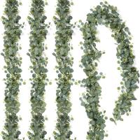 Vine De Hojas De Eucalipto Artificiales Para Decoración De Boda Y Jardín Planta Falsa De Hojas Verdes Para Arco De Boda Y Decoración Del Hogar - details 15