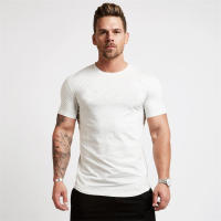Camiseta Deportiva De Hombre Para Gimnasio Y Fitness Camisetas Musculadas De Moda Cortas Transpirables Para Verano Talla Slim Fit - details 11