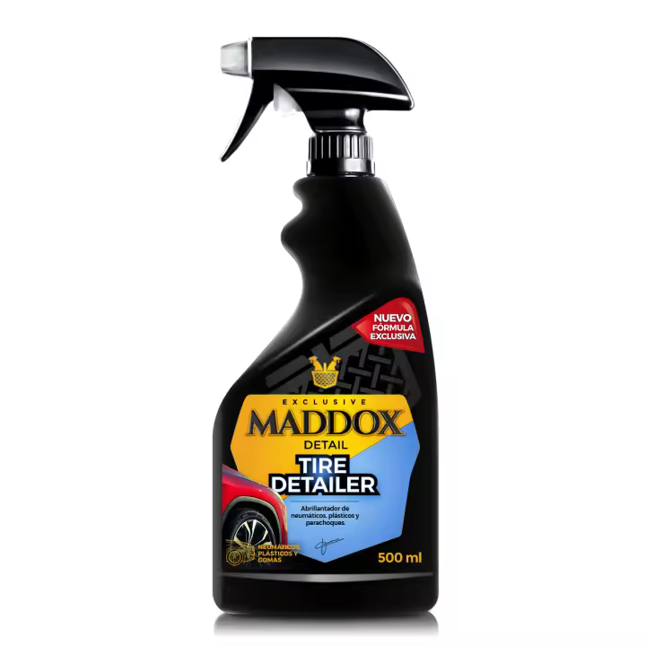 Maddox Detail - Tire Detailer - Abrillantador de Plásticos, Neumáticos y Gomas de Exterior. Renovador Plásticos Coche 500 Ml - 1