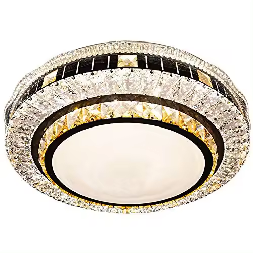 PLAFÓN LED DE CRISTAL DE VIDRIO Ø50CM CON 3 COLORES, 3000K / 4000K / 6000K - 1