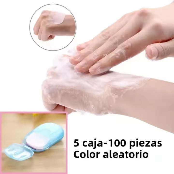 Papel De Jabón Portátil Para Viajes Y Acampadas Mini Jabones Desechables Para Lavado Y Limpieza En Exteriores Suministros De Hiking - 1