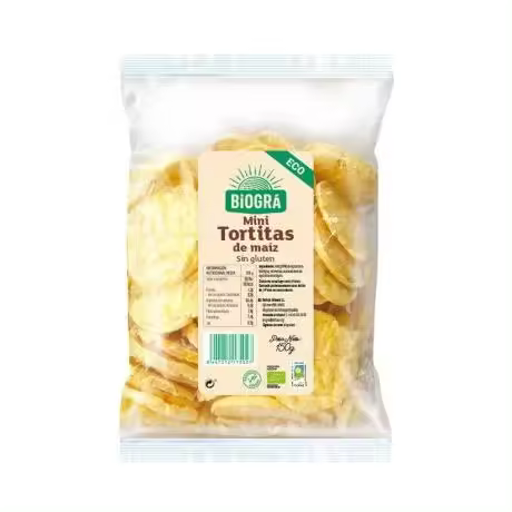 Tortitas Maiz Mini Eco SinGluten 150g Biogra - 1