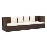 vidaXL Cama de jardín 200x60 cm ratán sintético Gris, Negro, Negro y blanco Sillas de Exterior Ideal para jardín, playa, piscina, terraza Tumbona Piscina Tumbonas Playa Tumbonas Jardín Exterior - details 2