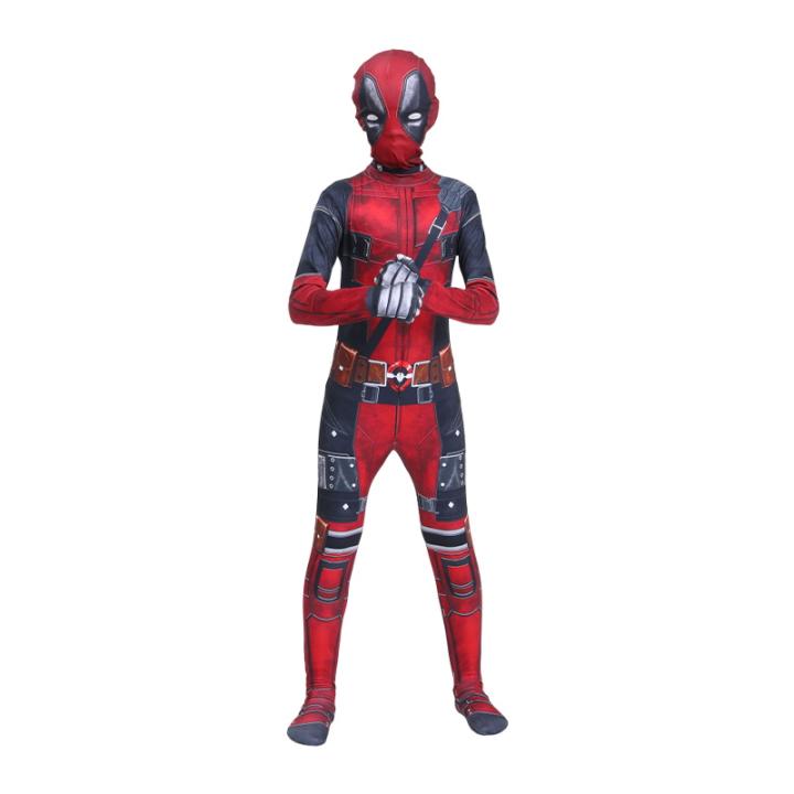 Disfraz De Superhéroe Para Niños Dead Cosplay Pool Outfit De Halloween Con Disfraz Capa Guantes Y Gorro Ropa De Rol De Héroe Para Fiesta De Disfraz