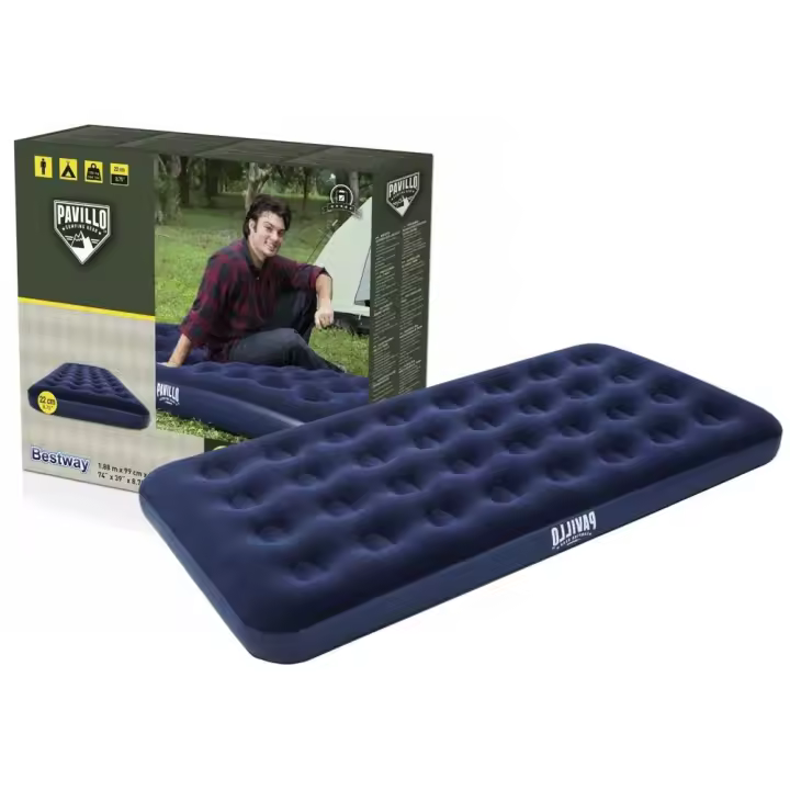 Colchón Inflable Bestway 188 X 99 X 22 Cm - Cómoda Superficie para Dormir - Resistente Fabricación en Estructura Tubular - Uso en Interior y Exterior - 1