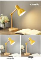 Lámpara De Escritorio Plegable De Madera Nórdica Para Estudiantes Con Interruptor De Botón Empuñadura AC85-260V EU/US/UK Plug - details 5