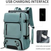 Mochila de viaje para mujeres, mochila de computadora portátil de negocios impermeable de 18 pulgadas, puerto de carga usb con bolsa de zapatos, mochila de senderismo - details 4