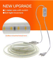 Tira LED Flexible 220V 120LEDs 8W/m Con Enchufe EU Y Interruptor Luz LED No Dazzling Impermeable Para Uso Exterior Tape LED - details 1