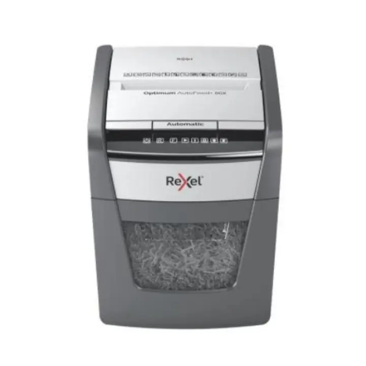 Destructora Rexel AutoFeed+ 50X, P-4, corta confeti (4x28mm), 50 hojas, contenedor de 20 litros - 1