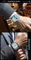Reloj De Cuarzo Para Hombre MINI FOCUS Con Dial Cuadrado Luminoso Resistente Al Agua Y Fecha Correa De Acero Inoxidable Multifuncional Casual - details 10