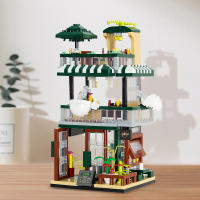 Bloques De Construcción Micro Ciudad Vistas Callejeras Tienda De Flores Y Café Para Niños Y Niñas Juguetes Educativos Regalos De Cumpleaños - details 23
