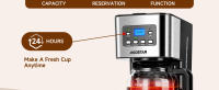 Aigostar Darcy X - Cafetera de Goteo con Temporizador Programable, 950W,1.5L(12 Tazas),Pantalla LCD, Filtro Reutilizable, Auto Apagado, Función Mantener Caliente. Función Auto Limpieza (Descalcificación) - details 2