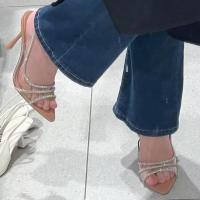 Sandalias De Transparencia Para Mujer Verano 2025 Con Tacón Alto Y Cadena De Diamantes Slingback Zapatos Sexys Para Fiesta Y Boda - details 7