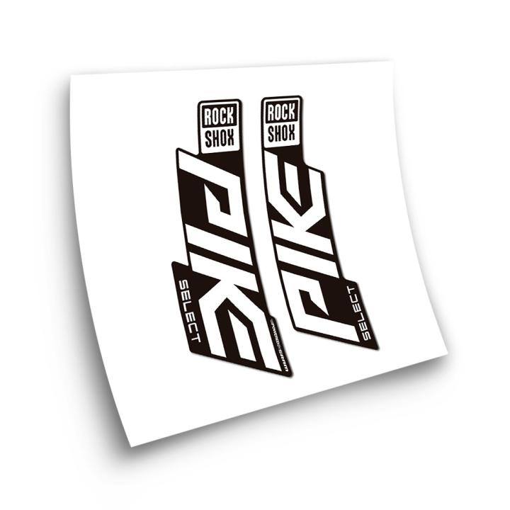 Autocollants Pour Fourche RockShox PIKE SELECT+ 2019-2022 - Vinyle Haute Qualité, Blanc, Protection Contre Rayures