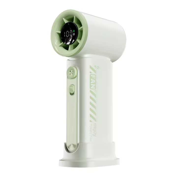 Ventilador portátil de mano de alta velocidad de 19 000 RPM, miniventilador turbo de 100 velocidades, 3600 mAh, tiempo máximo de enfriamiento de 12 h, color verde - 1