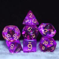 Dados Poliedros Transparentes Morados Para Juegos De Rol Y Tablero Juguete Multijugador Cooperativo Dado Digital - details 3