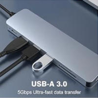 Hub USB C - 7 en 1 -Marca NFMAXONE- Adaptador Hub Multipuerto USB-C HDMI, Compatible para iPhone 15 Pro MAX MacBook Pro/Air, Lector de Tarjetas SD/TF/USB 3.0/60W - details 6