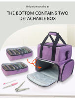Organizador De Esmaltes De Uñas Con Bolso Doble Capa Almacenamiento De Accesorios De Manicura Capacidad Para 80 Botellas Con 2 Bolsas Desmontables - details 2